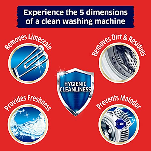 Dylon Washing Machine Cleaner 1 Use, 5-in-1 Washing Machine Cleaner, Freshener and Limescale Remover for Cleaning Washing Machines, Single Application Pack