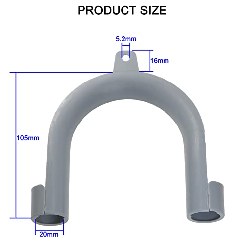 Universal U-Shape Drain Outlet Hose Hook, Suit for 20-26mm Pipes of Plumbing Home Domestic Appliances Washing Machine Dishwasher, 1 Pack