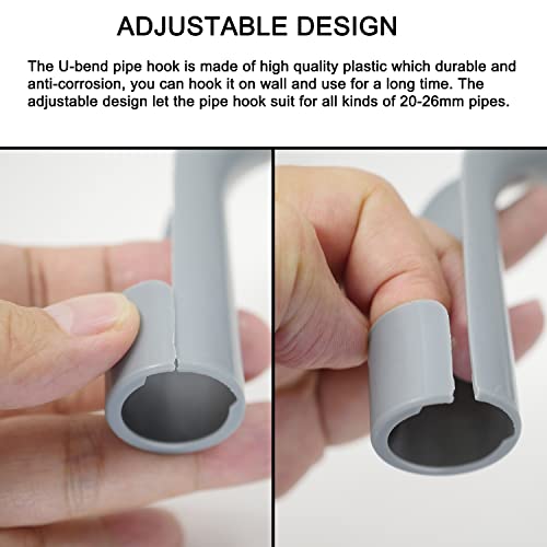 Universal U-Shape Drain Outlet Hose Hook, Suit for 20-26mm Pipes of Plumbing Home Domestic Appliances Washing Machine Dishwasher, 1 Pack