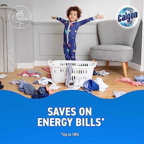 Calgon 4-in-1 Water Softener Tablets, Washing Machine Cleaner, Removes Odours, Limescale & Residue, Deep Clean, Units: 45 Tablets, Size: L Pack, Pack of 45 (Packaging may vary)