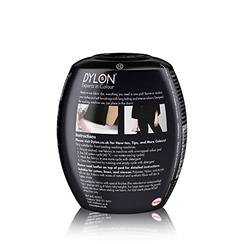 Dylon Washing Machine Fabric Dye Pod Intense Black, 350g