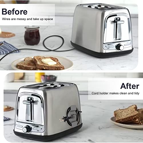 Cord Organiser for Kitchen Appliances, [10 Pcs] [5 colours] Cord Winder Keep Kitchen Appliances Cable Tidy, Self-Adhesive Cable Management Clips Holder for Mixer, Air Fryer, Coffee Maker, Toaster