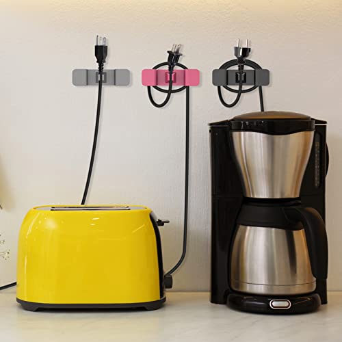 Cord Organiser for Kitchen Appliances, [10 Pcs] [5 colours] Cord Winder Keep Kitchen Appliances Cable Tidy, Self-Adhesive Cable Management Clips Holder for Mixer, Air Fryer, Coffee Maker, Toaster