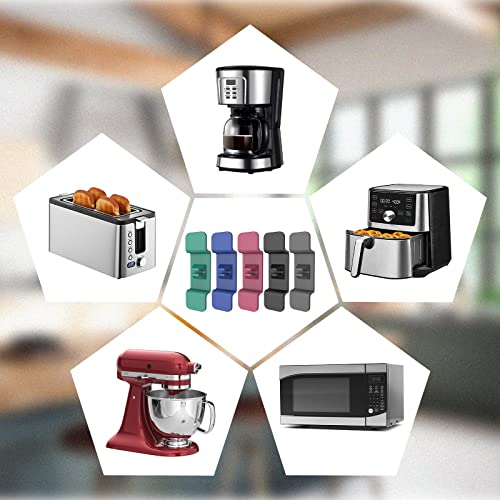 Cord Organiser for Kitchen Appliances, [10 Pcs] [5 colours] Cord Winder Keep Kitchen Appliances Cable Tidy, Self-Adhesive Cable Management Clips Holder for Mixer, Air Fryer, Coffee Maker, Toaster