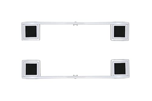 Select Hardware Extendable Appliance Furniture Rollers, Max Load 545kg, Adjustable Length 40-63.5cm, 1 Pack(2 Pieces)/1 Pair, White