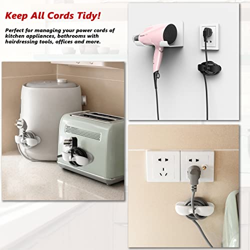 Upgraded Cord Organiser for Kitchen Appliance, Self-adhesive 6PCS Cable Winder Cord Holder, Stick on Cord Wrapper for Mixer, Blender, Toaster, Coffee Maker, Pressure Cooker