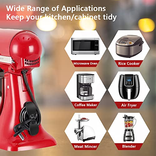 Upgraded Cord Organiser for Kitchen Appliance, Self-adhesive 6PCS Cable Winder Cord Holder, Stick on Cord Wrapper for Mixer, Blender, Toaster, Coffee Maker, Pressure Cooker