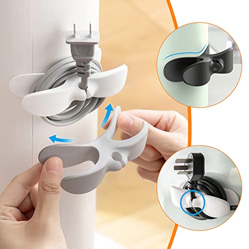 zerotop Cable Management, 9 Pcs Cable Tidy Cable Holder Cable Clips Self Adhesive Cord Wrapper for Appliances Kitchen Appliances Cable Organiser on Pressure Cooker Mixer Blender Coffee Maker Air Fryer
