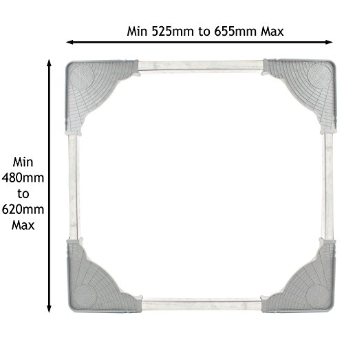 SPARES2GO Universal Appliance Wheels Adjustable Fridge Freezer Trolley (100KG Load)