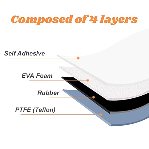 GINOYA Kitchen Appliance Sliders for Air Fryer, 16pcs Adhesive Gliders for Bread Machine, Coffee Makers, Blenders, Aid Mixer and Pot