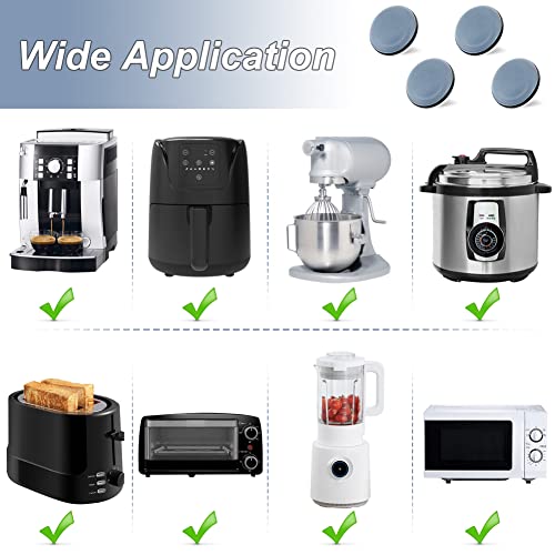 GINOYA Kitchen Appliance Sliders for Air Fryer, 16pcs Adhesive Gliders for Bread Machine, Coffee Makers, Blenders, Aid Mixer and Pot