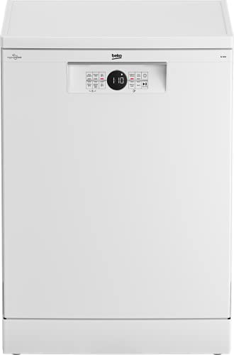 Beko BDFN26420W Freestanding Dishwasher, Room for 14 Places Settings, ProSmart Inverter Motor, 6 Programmes, WaterSafe+