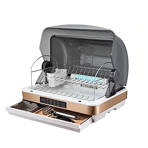 XWSM Table Top Compact Dishwasher, Freestanding Full Size Dishwasher, Led Display, Touch Control, with Basket, High Temperature, Air Drying, Faucet Adapter Included