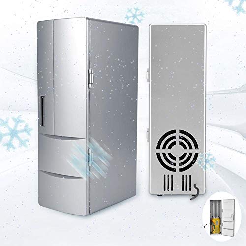 Yonhchop Compact Portable Mini USB Fridge Freezer Warmer Cooler Refrigerator Equipment Compatible with Drinking/Beers/Cans