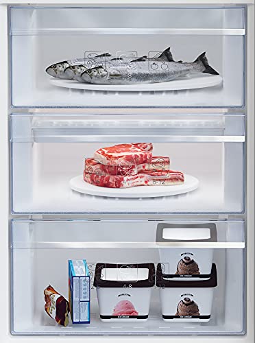 Beko RCSA366K40XBN Fridge Freezer / 3 Freezer Drawers / 38 dB/Stainless Steel Look