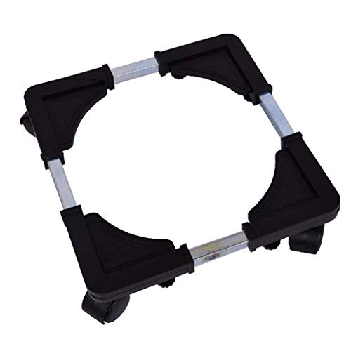 Universal Mobile Base Dorm Fridge Stand Durable Practical for Mini Refrigerator Washing Machine Black - 32x32cm