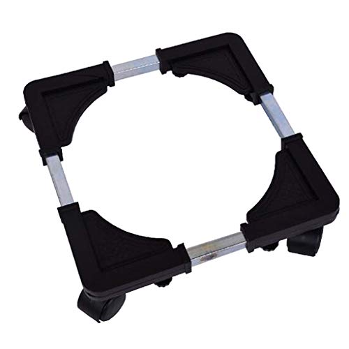 Universal Mobile Base Dorm Fridge Stand Durable Practical for Mini Refrigerator Washing Machine Black - 32x32cm