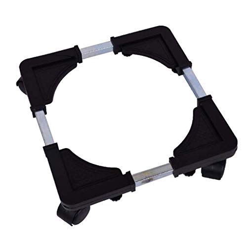 Universal Mobile Base Dorm Fridge Stand Durable Practical for Mini Refrigerator Washing Machine Black - 32x32cm