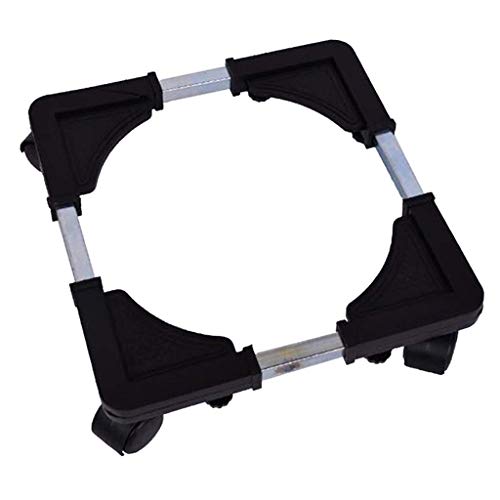 Universal Mobile Base Dorm Fridge Stand Durable Practical for Mini Refrigerator Washing Machine Black - 32x32cm