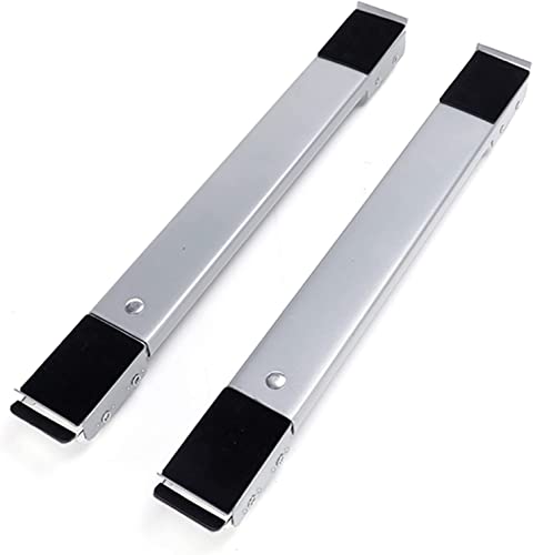 Retractable Washing Machine Base with Wheels Refrigerator Stand Portable Mobile Base for Various Home Appliances, Washing Machine Refrigerator Dryer Silver White Wheel