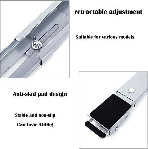 Retractable Washing Machine Base with Wheels Refrigerator Stand Portable Mobile Base for Various Home Appliances, Washing Machine Refrigerator Dryer Silver White Wheel