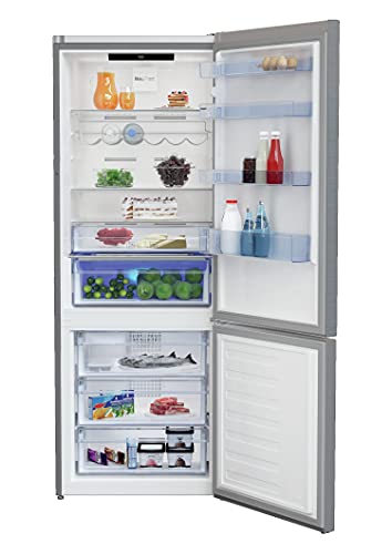 Beko RCNE560E40ZXBN Fridge-Freezer/NoFrost/Smooth Fit/3 Freezer Drawers/HarvestFresh/Everfresh+/ 192 x 70.4 x 74.8 cm