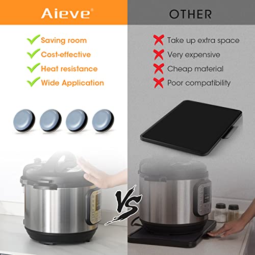 AIEVE Kitchen Appliance Sliders for Air Fryer, 8PCS Adhesive Magic Telfon Self Stick Sliders for Ninja Air Fryers, Coffee Makers, Bread Machine and More