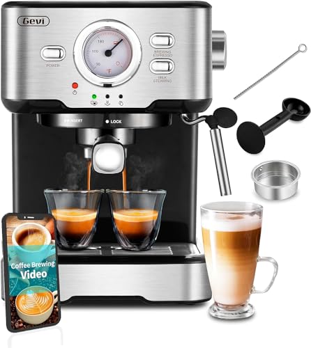 Gevi Espresso Machine with Milk Foaming Wand