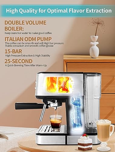 Gevi Espresso Machine with Milk Foaming Wand