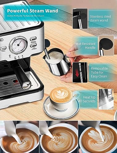 Gevi Espresso Machine with Milk Foaming Wand