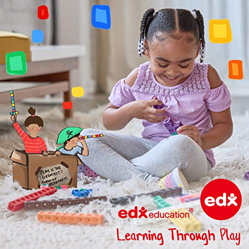 edxeducation Plastic Base Ten Set - 121 Pcs - Math Learning Tools
