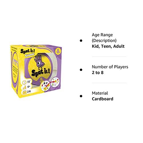Spot It! Kids Card Game | Age 6+ | 2-8 Players