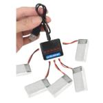 VBILUM 3.7V 400mAh Lipo Battery with Molex Plug for RC Planes Mini Drone Quadcopter Aircraft Models Battery with 5-in-1 Charger (5PCS)