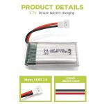 sea jump 2PCS 3.7V Lipo Battery 420mAh 25C with USB Charging Cable Molex Plug Compatible with Most RC Drone Quadcopters, Aerial Drones, Gliders, Robot Batteries