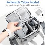 Linpr DJI Mini 4K/4/2 SE Travel Carrying Case, Portable Shoulder Bag for Drone & Controller Accessories, Waterproof Oxford Storage Bag with Strap Handle (Grey)