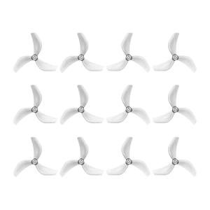 BETAFPV 12pcs Gemfan 2218 3-Blade Propellers Ultra-Lightweight FPV Drone Propeller with 1.5mm Shaft Hole Compatible for 1104 7200KV Brushless Motor Pavo20 Pro Frame - Transparent Grey