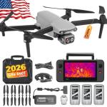 Autel Robotics EVO Lite 640T Enterprise Bundle, 640x512 T~hermal&1/2'' CMOS 48MP V~isible C-a-mera, 1-16x Digital Zoom, AI Target Recognition, 12KM Transmission, 866g Lightweight, 40Min Max Time