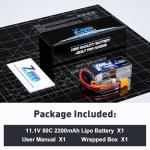 Zeee 3S Shorty Pack Lipo Battery 2200mAh 11.1V 50C Battery with XT60 Plug for RC Car Truck Vehicles RC Boat RC Drone Airplane Quadcopter Helicopter FPV RC Hobby Models