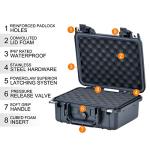 MEIJIA Portable All Weather IP67 Waterproof Protective Case,Hard Camera Case,Dry Case with Customizable Foam,Fit Use Of Drones,Camera,Equipments,10.62 x9.68x4.87inches,Elegant Black