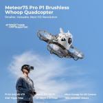 BETAFPV ELRS Meteor75 Pro P1 1S Brushless Cinewhoop Drone Quadcopter with 1080P P1 Air Unit HD VTX, Matrix 1S 3IN1 HD FC, 1102 22000KV Motor, 45mm 3-Blade Prop for FPV Cinematic, Fly Time Up to 5.5Min