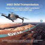 Holy Stone HS600D Drone with 8K Camera for Adults, 3 Axis Gimbal, 4K/30fps Video, 80 Min Flight Time with 2 Batteries, 20000ft FPV Transmission Professional Drone, Auto Return, Beginner Mode, gift