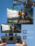 2650 ft Control Range Super Endurance Foldable Drone with Camera for Beginners–60+ min Flight Time, WiFi Quadcopter with 4K HD Camera, Brushless Motor, Auto Hover, Follow Me (3 Batteries)