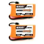 CNHL 4s Lipo Battery 650mAh 14.8v 70C with XT30U Plug for 3“ Mini Quad FPV Quadcopter Drone UAV RC JJPRO(2 Packs)