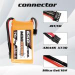CNHL 4s Lipo Battery 650mAh 14.8v 70C with XT30U Plug for 3“ Mini Quad FPV Quadcopter Drone UAV RC JJPRO(2 Packs)