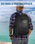 PEKREWS Mini 5 Pro Case, Expandable Mini 5 Pro Bag for DJI RC 2, RC-N3 Controller, Travel Laptop Backpack Fits 15.6 Inch Laptop, Waterproof Hard Carrying Case for DJI Fly More Combo Drone Accessories