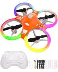 Drone for Kids with Colorful Light, Mini Indoor Drone Toy with 360° Flip, Altitude-Hover, Self-Rotation, 3 Speed Modes, Small Rc Drone Quadcopter with 2 Batteries for Boys Girls and Beginners