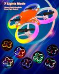 Drone for Kids with Colorful Light, Mini Indoor Drone Toy with 360° Flip, Altitude-Hover, Self-Rotation, 3 Speed Modes, Small Rc Drone Quadcopter with 2 Batteries for Boys Girls and Beginners