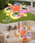 Drone for Kids with Colorful Light, Mini Indoor Drone Toy with 360° Flip, Altitude-Hover, Self-Rotation, 3 Speed Modes, Small Rc Drone Quadcopter with 2 Batteries for Boys Girls and Beginners