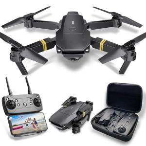 Drones with Camera for Adults 1080P, Mini Drone with Camera Foldable Drones for Adults, Altitude Hold, One Key Take Off/Land, 3D Flip, 3 Speed Mode, 15 years old up (Black-01cy)