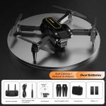 Drone with 1080P Camera, Christmas Mini Foldable Drone for Adults and Beginners, Headless Mode, Altitude Hold, One Key Start/Landing, 360° Flips, Speed Adjustment (Matte Black)
